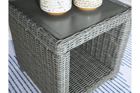 Elite Park Gray Outdoor End Table by Ashley at Eve Furniture