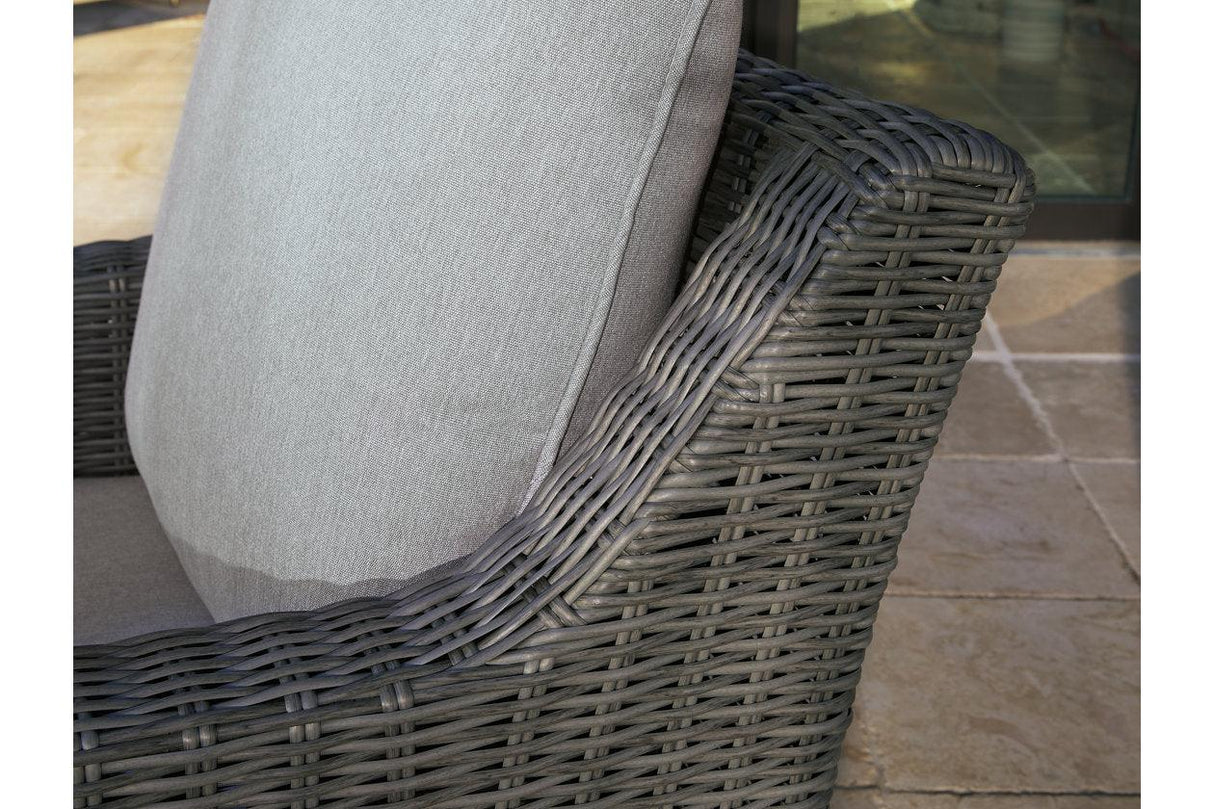 Elite Park Gray Outdoor Swivel Lounge with Cushion by Ashley at Eve Furniture