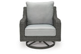 Elite Park Gray Outdoor Swivel Lounge with Cushion by Ashley at Eve Furniture