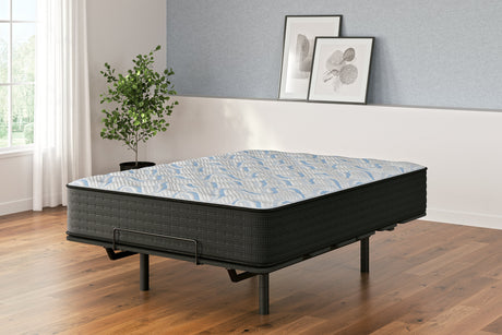 Elite Springs Plush Gray/Blue Queen Mattress by Ashley at Eve Furniture