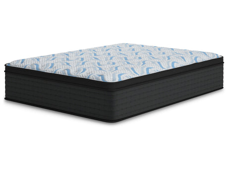 Elite Springs Plush Gray/Blue Queen Mattress by Ashley at Eve Furniture