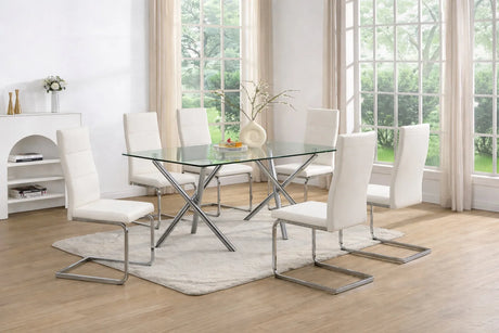 Elite White 7-Piece Dining Room Set by Happy Homes at Eve Furniture