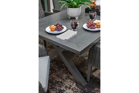 Elite Park Gray Outdoor Dining Table by Ashley at Eve Furniture