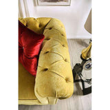 Eliza Royal Yellow/Red Loveseat by Furniture of America at Eve Furniture