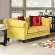Eliza Royal Yellow/Red Loveseat by Furniture of America at Eve Furniture