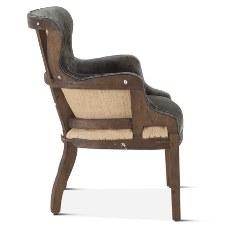 Elizabeth 25" Accent Armchair in Gray Velvet with Exposed Frame by Home Trends & Design at Eve Furniture