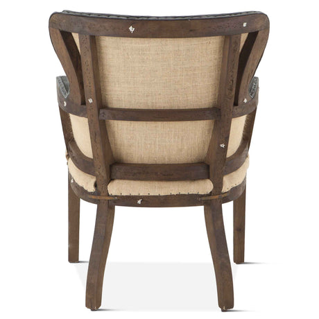 Elizabeth 25" Accent Armchair in Gray Velvet with Exposed Frame by Home Trends & Design at Eve Furniture
