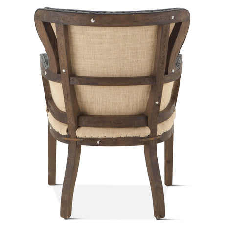 Elizabeth 25" Accent Armchair in Gray Velvet with Exposed Frame by Home Trends & Design at Eve Furniture