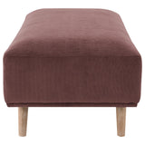 Elizabeth Wine Red Corduroy Upholstered Ottoman by Coaster at Eve Furniture