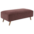 Elizabeth Wine Red Corduroy Upholstered Ottoman by Coaster at Eve Furniture