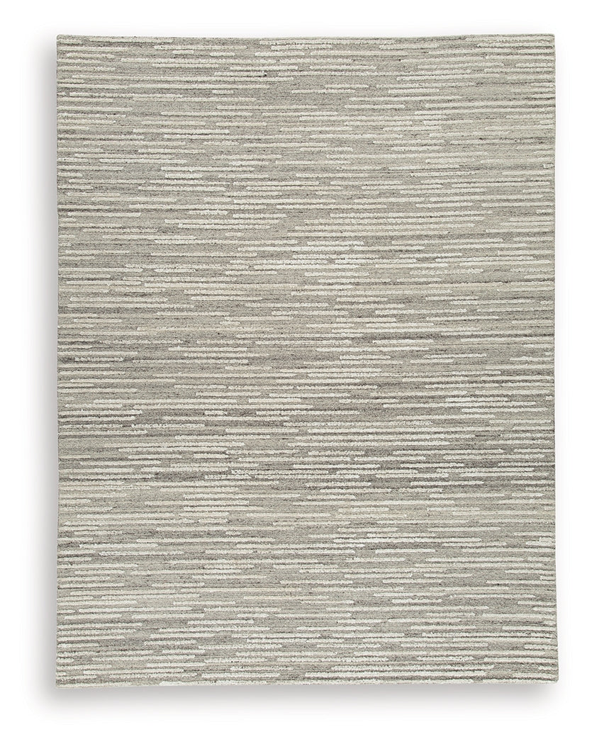 Eljory Gray Large Rug by Ashley at Eve Furniture