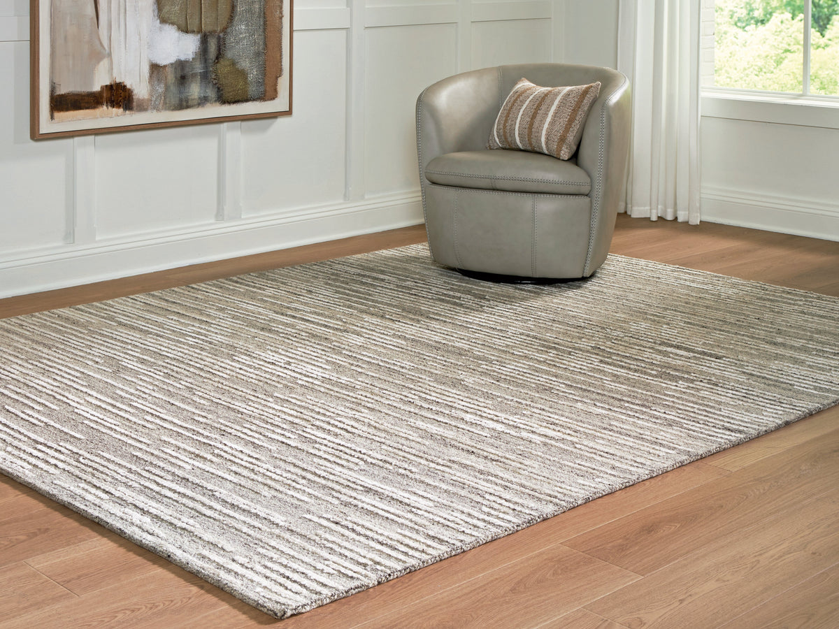 Eljory Gray Large Rug by Ashley at Eve Furniture