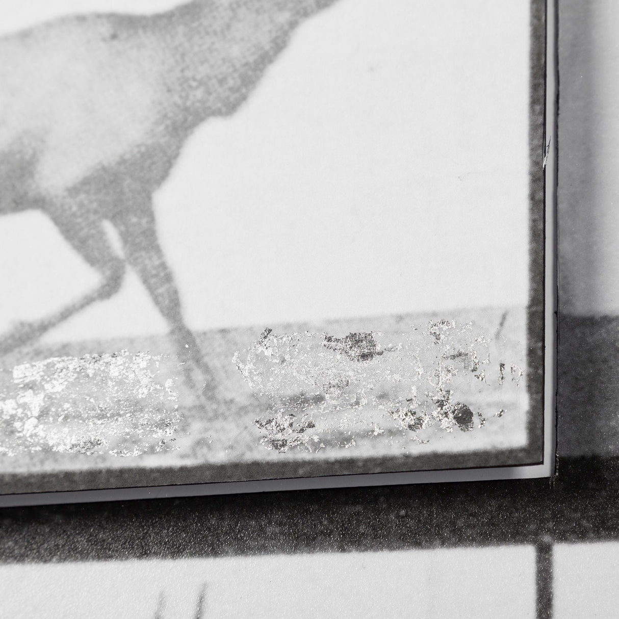 Elk Trotting by Eadweard Muybridge a Hand Embellished Textured Framed Art Print Matted under Glass by Mercana at Eve Furniture