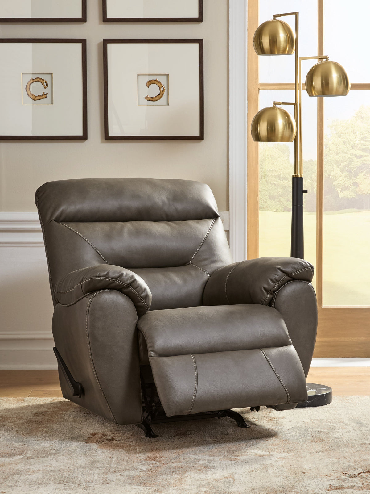 Elksworth Ash Recliner by Ashley at Eve Furniture