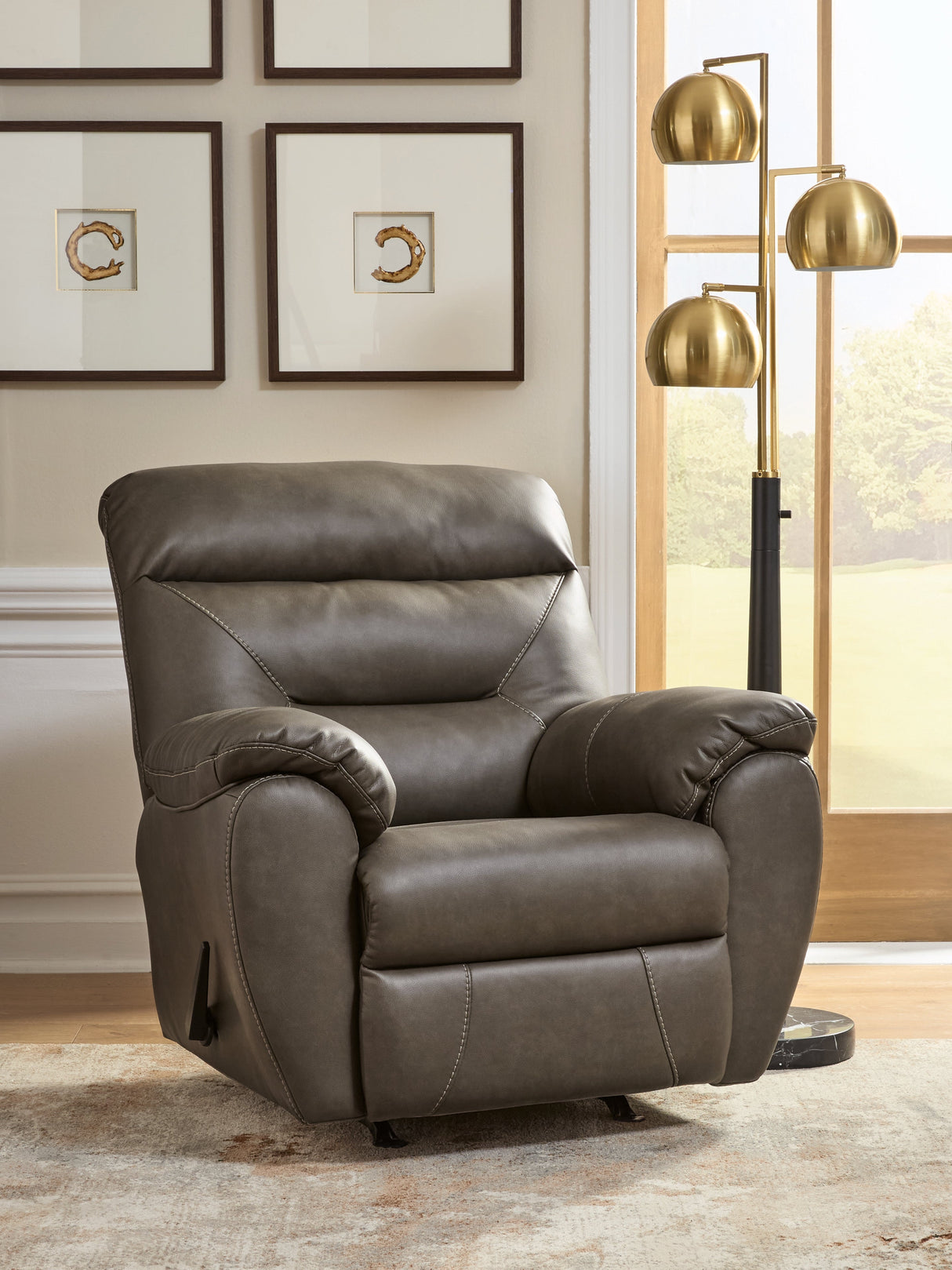 Elksworth Ash Recliner by Ashley at Eve Furniture