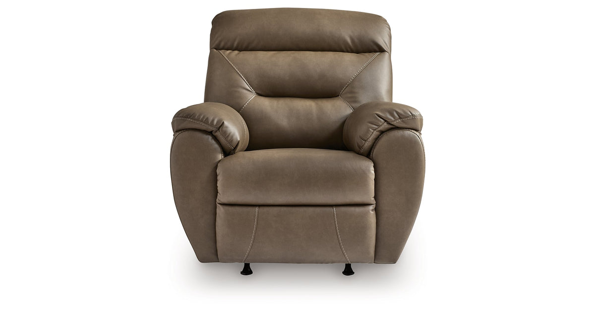 Elksworth Biscotti Recliner by Ashley at Eve Furniture