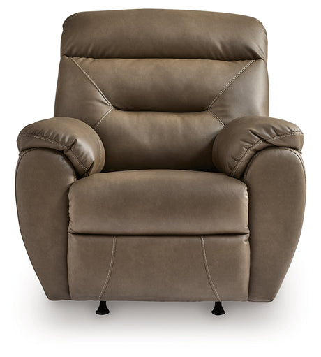 Elksworth Biscotti Recliner by Ashley at Eve Furniture