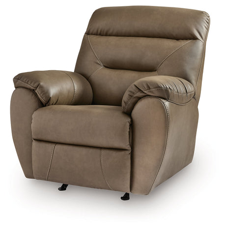 Elksworth Biscotti Recliner by Ashley at Eve Furniture