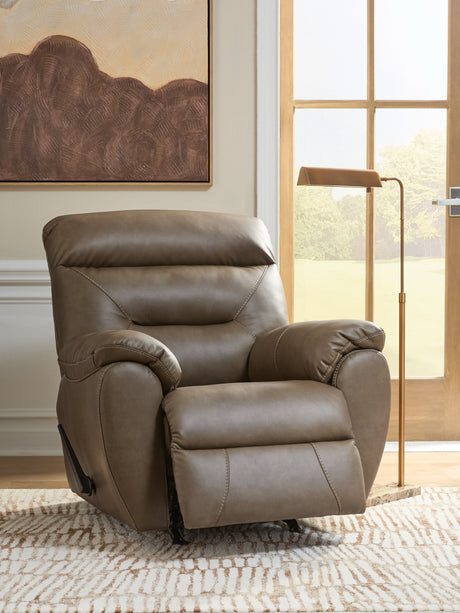 Elksworth Biscotti Recliner by Ashley at Eve Furniture
