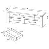 Elkton 2-drawer Engineered Wood 59" TV Stand Mango