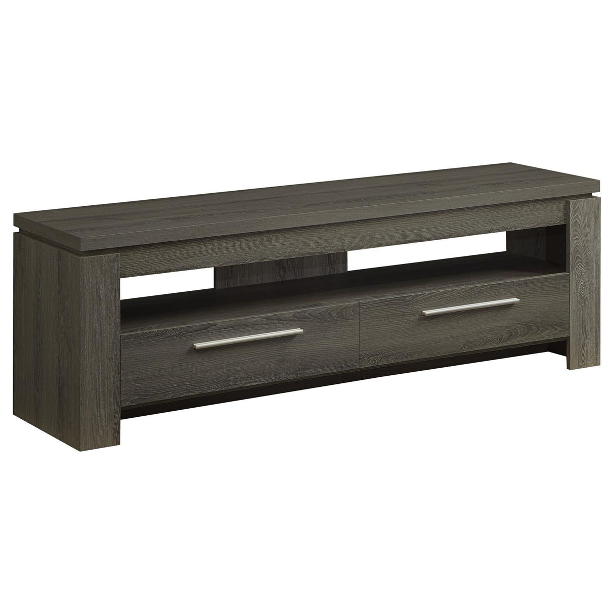 Elkton 2-Drawer TV Console Weathered Gray