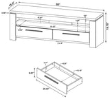 Elkton 2-Drawer TV Console Weathered Gray