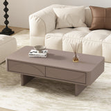 Ella 47.2" Coffee Table in Mocha by Manhattan Comfort at Eve Furniture