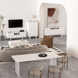 Ella 47.2" Coffee Table in White by Manhattan Comfort at Eve Furniture