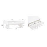Ella 47.2" Coffee Table in White by Manhattan Comfort at Eve Furniture