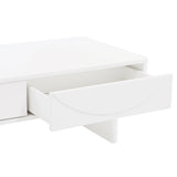 Ella 47.2" Coffee Table in White by Manhattan Comfort at Eve Furniture