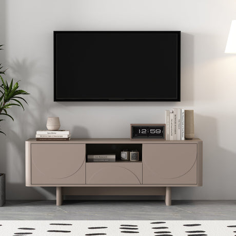 Ella 59" TV Stand in Mocha by Manhattan Comfort at Eve Furniture