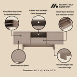 Ella 59" TV Stand in Mocha by Manhattan Comfort at Eve Furniture