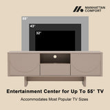 Ella 59" TV Stand in Mocha by Manhattan Comfort at Eve Furniture