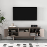 Ella 59" TV Stand in Mocha by Manhattan Comfort at Eve Furniture