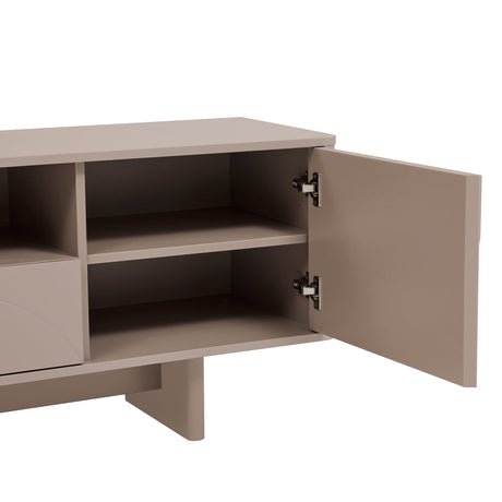 Ella 59" TV Stand in Mocha by Manhattan Comfort at Eve Furniture