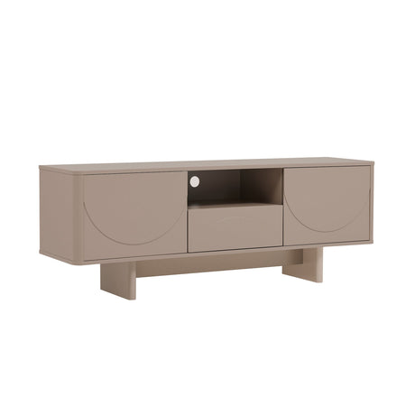 Ella 59" TV Stand in Mocha by Manhattan Comfort at Eve Furniture