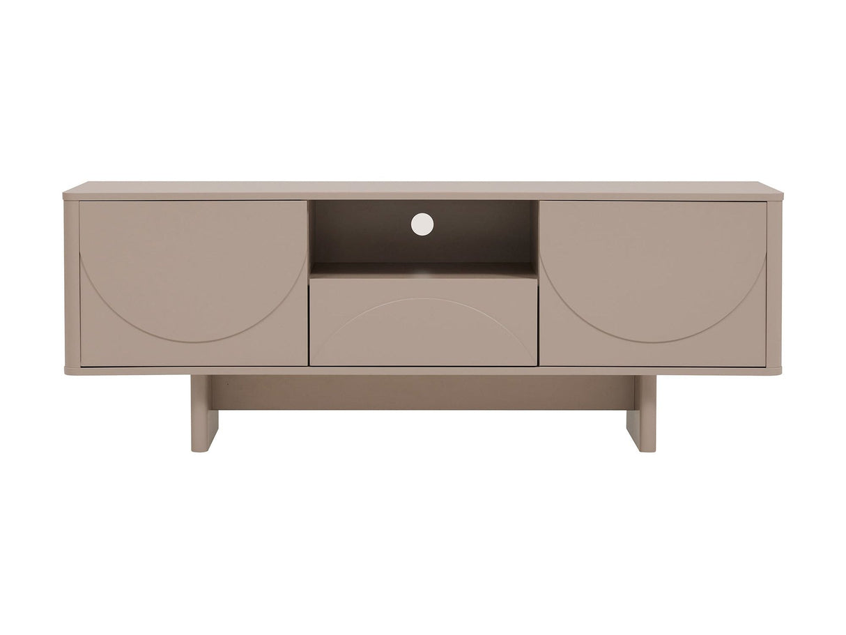 Ella 59" TV Stand in Mocha by Manhattan Comfort at Eve Furniture