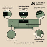 Ella 59" TV Stand in Sage Green by Manhattan Comfort at Eve Furniture