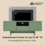 Ella 59" TV Stand in Sage Green by Manhattan Comfort at Eve Furniture