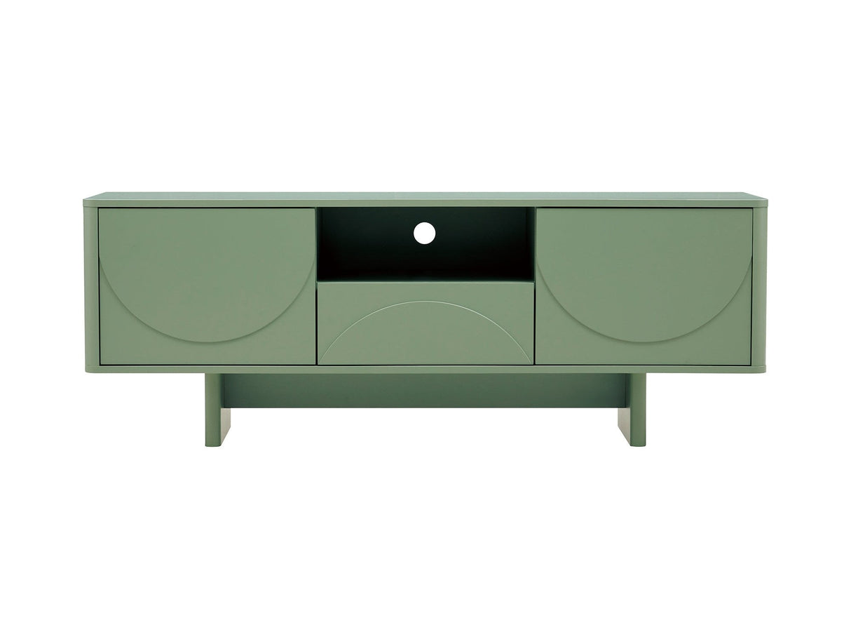 Ella 59" TV Stand in Sage Green by Manhattan Comfort at Eve Furniture