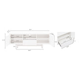 Ella 59" TV Stand in White by Manhattan Comfort at Eve Furniture