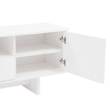 Ella 59" TV Stand in White by Manhattan Comfort at Eve Furniture