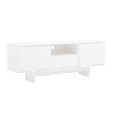 Ella 59" TV Stand in White by Manhattan Comfort at Eve Furniture