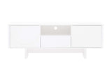 Ella 59" TV Stand in White by Manhattan Comfort at Eve Furniture