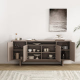 Ella 70.86" Sideboard in Mocha by Manhattan Comfort at Eve Furniture