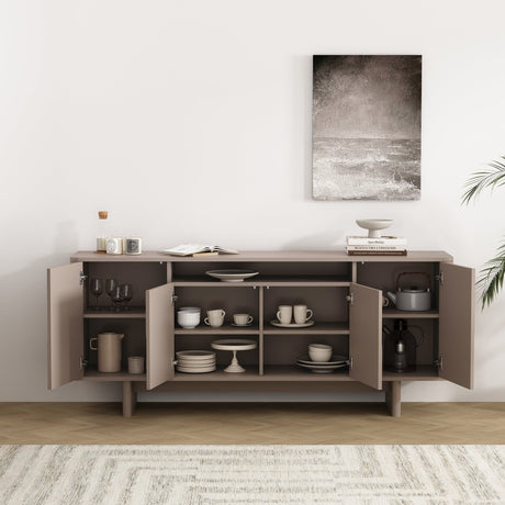 Ella 70.86" Sideboard in Mocha by Manhattan Comfort at Eve Furniture