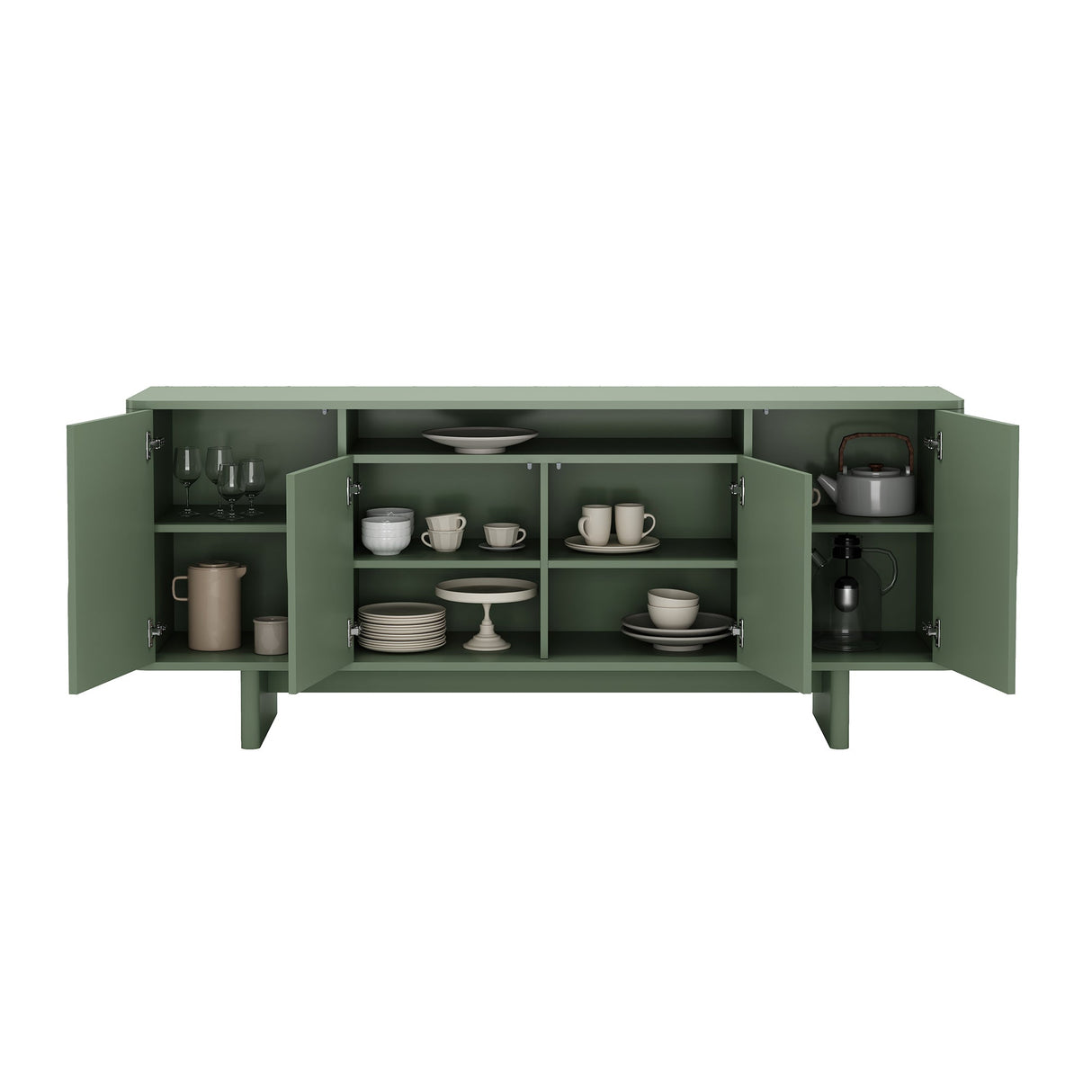Ella 70.86" Sideboard in Sage Green by Manhattan Comfort at Eve Furniture