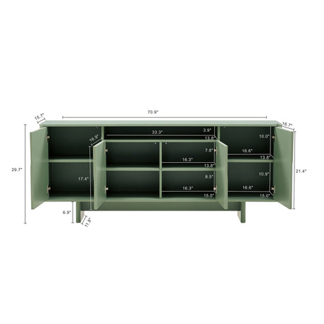 Ella 70.86" Sideboard in Sage Green by Manhattan Comfort at Eve Furniture
