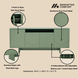 Ella 70.86" Sideboard in Sage Green by Manhattan Comfort at Eve Furniture
