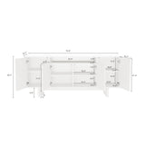 Ella 70.86" Sideboard in White by Manhattan Comfort at Eve Furniture